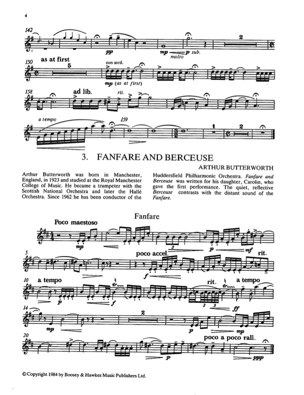 Fanfare and Berceuse